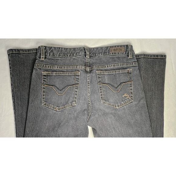 Vintage Harley-Davidson Women's Gray Wash Denim Jeans Sz 4 Bootcut Leg Biker - Picture 7 of 11